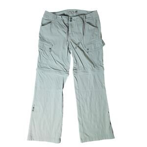 Prana Sage Convertible Cargo Hiking Pants Capri Shorts - Khaki - Size 10